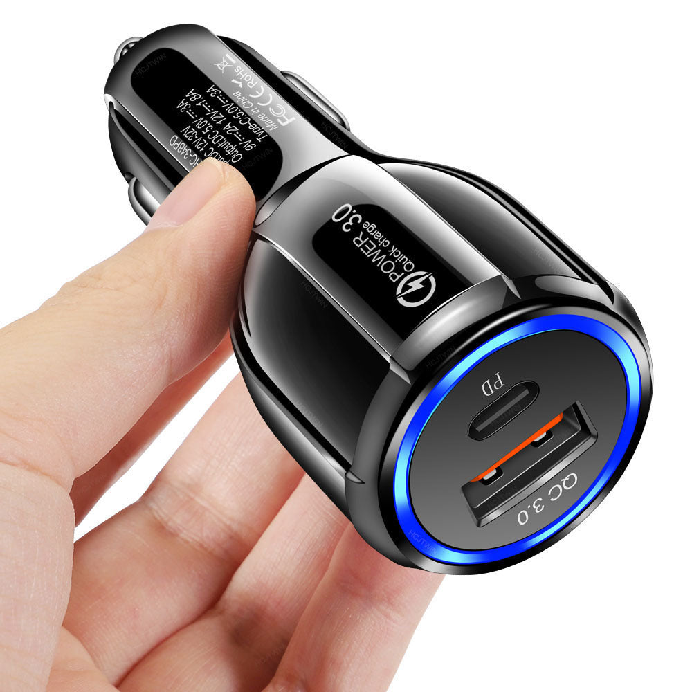 【VP吸血鬼】 PD+QC3.0（雙口）車用快充充電器！