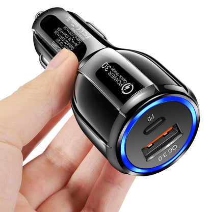 【VP吸血鬼】 PD+QC3.0（雙口）車用快充充電器！