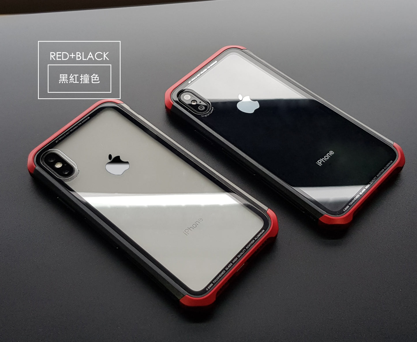 二代鋼盾【超值優惠組合】iPhone X / Xs【鋁合金鋼化玻璃防摔殼】免螺絲雙材質 截斷金屬 訊號無阻