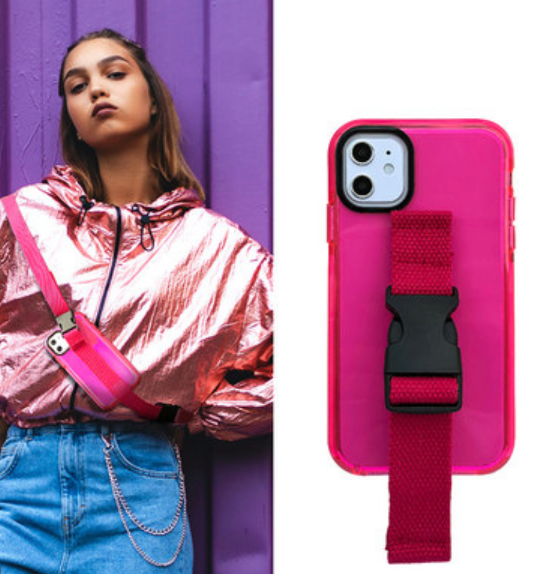 【多功能卡扣手機殼】  iPhone系列-多功能 斜背-手持-支架