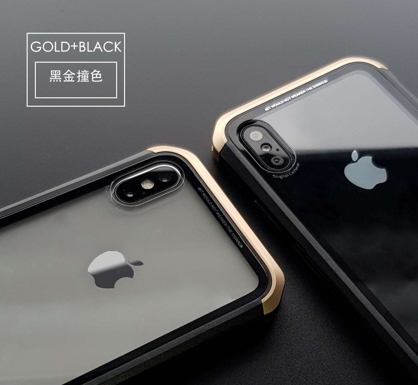 二代鋼盾【超值優惠組合】iPhone X / Xs【鋁合金鋼化玻璃防摔殼】免螺絲雙材質 截斷金屬 訊號無阻