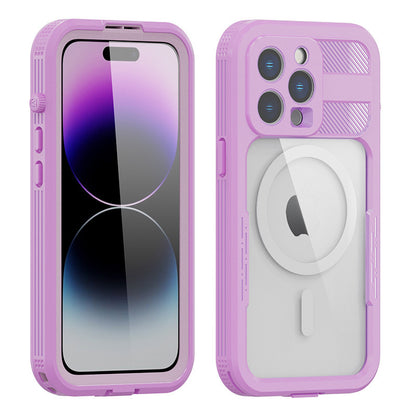 Vp吸血鬼【 纖薄款X8系列磁吸防水盾】iPhone14/14pro/14pro max/14plus防水殼IP68 軍規防摔+深度2公尺潛水1小時