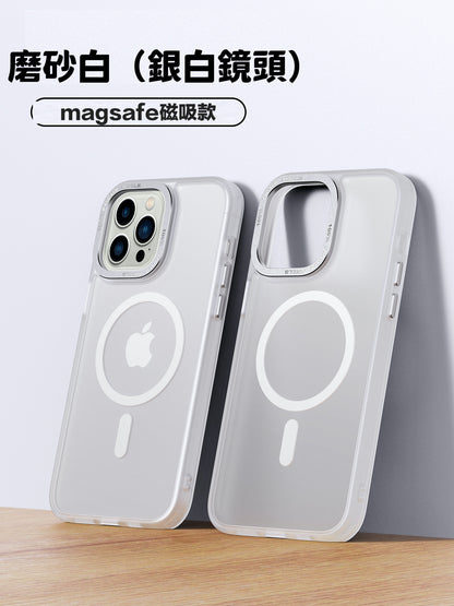 VP吸血鬼MAX1防摔殼 iPhone 14系列/13系列【金屬鏡框軍規防摔殼 】磨砂軟邊TPU＋磨砂背板