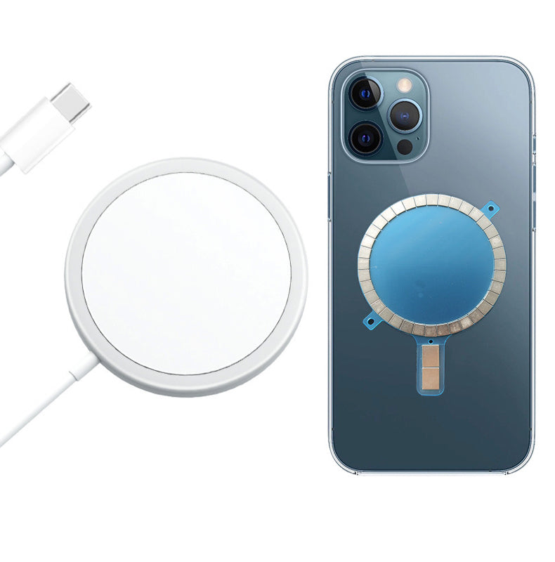 iphone 12系列 15w磁吸快速無線充電器 magsafe//無需對位，自動吸附充電，邊充電邊玩手機