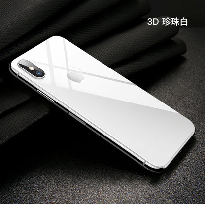 iPhone  X / Xs【康寧3D曲面滿版玻璃(背貼)】圓弧包機 三款可選：全透明 / 曜石黑 / 珍珠白