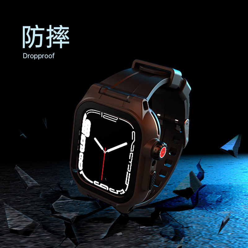 【iWatch S8/S7淺水盾】 IP68 軍規防摔+使用此潛水殼加上iwatch本身的防水功能，可以加強到20M以上潛水深度