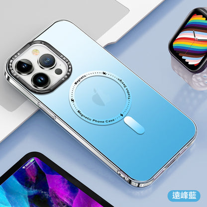 【漸層薄款】漸層半透magsafe磁吸保護殼  0.5mm薄型防摔殼 六色可選 iPhone15系列14系列/13系列/12系列/11系列