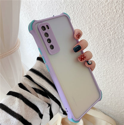 限時特價 $299 小清新【四角防摔幻彩羽盾-防護殼】精選4色～ 三星【tpu+pc軍規防摔雙材質＋耐髒磨砂】