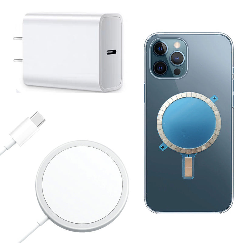 iphone 12系列 15w磁吸快速無線充電器 magsafe//無需對位，自動吸附充電，邊充電邊玩手機