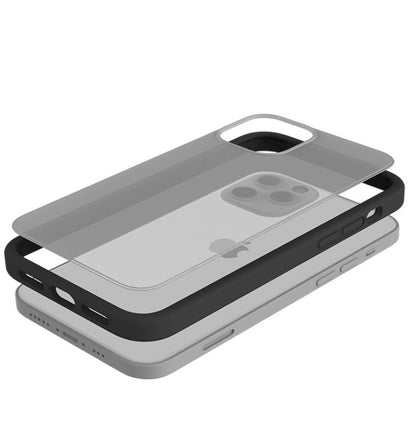 iPhone12系列 LEVEL S【極致防摔雙用盾】液態矽膠防摔雙用殼～防摔邊框＋透明背版