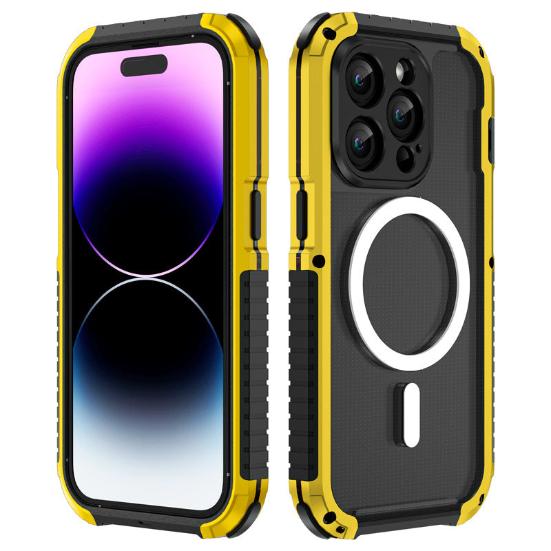【THE ONE軍規金屬三防】 Magsafe磁吸金屬手機殼 TPU+鋁合金超強防摔殼 適用於 iPhone 15系列14系列
