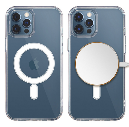 iPhone磁吸透明保護殼 【增加magasafe磁力吸附】支援蘋果全型號
