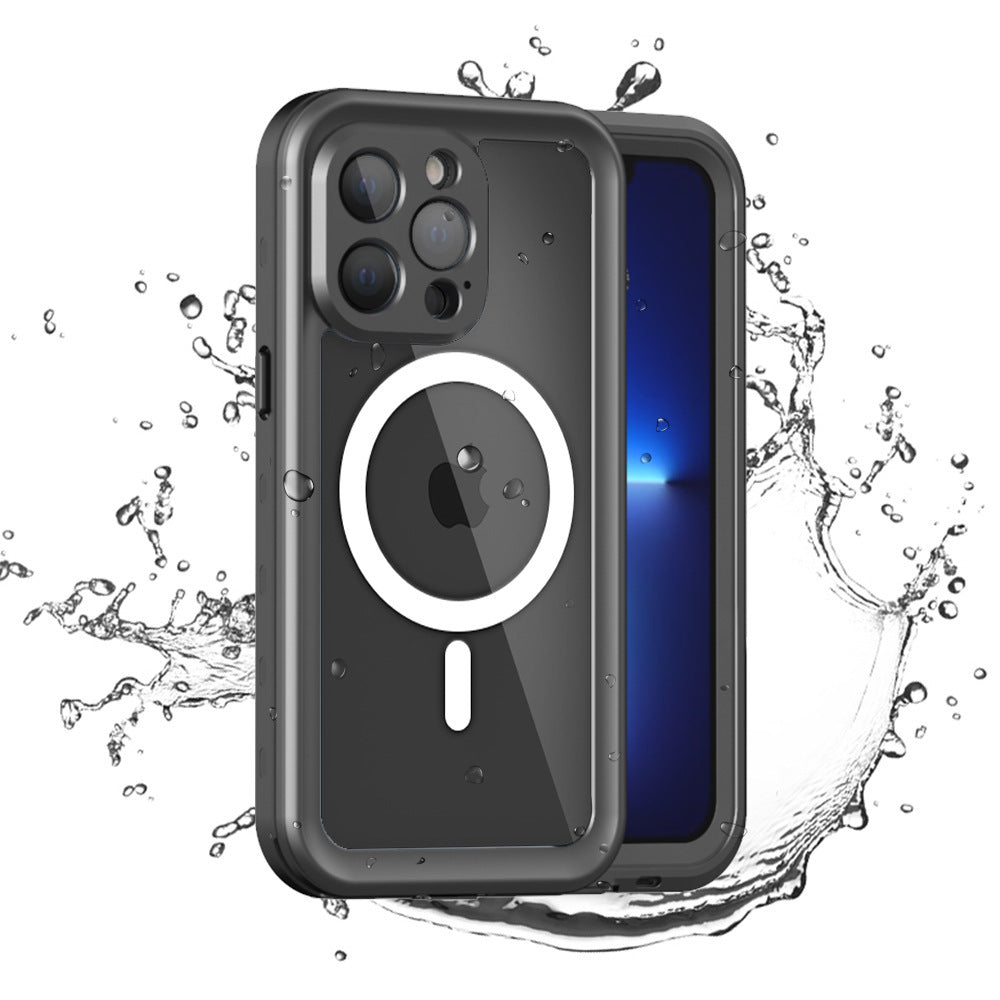 Vp吸血鬼【 magsafe磁吸防水盾】iPhone 13/13pro/13pro max/13mini 全新磁吸防水殼IP68 軍規防摔+深度3公尺潛水1小時