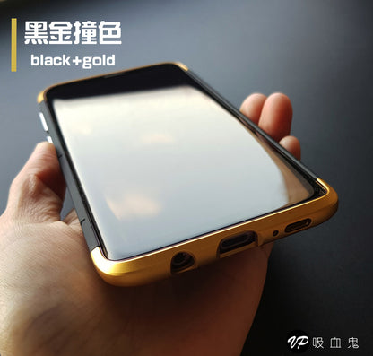 『超值組合』神盾s9/s9+【防摔//不擋訊號鋁合金防摔殼組合】 截斷金屬 訊號無阻//不擋訊殼＋3D玻璃貼＋鏡頭保護套