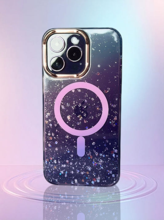 全新磁吸款【 iPhone閃耀星空 - 金屬鏡頭軟邊硬殼手機殼】  適用於 iPhone 16系列 15系列14系列13系列12系列