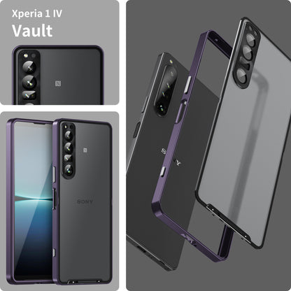 鋼盾 SONY Xperia1 IV/10IV 【金屬邊框磨砂殼】4K鏡頭全包＋鋁合金邊框＋磨砂防髒背板