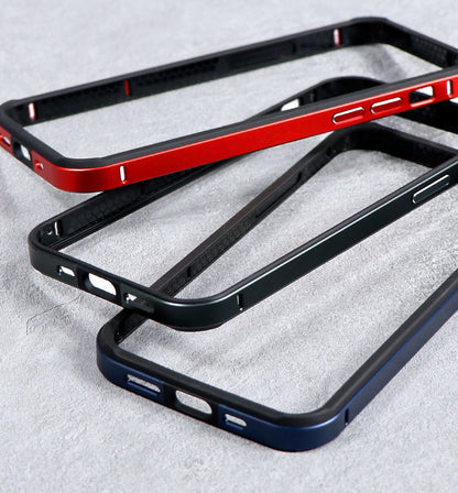 超值優惠組合iPhone12系列 【TRA CASE】金屬TPU防摔雙用殼～（玻璃貼含保固）防摔金屬邊框＋銀幕玻璃貼＋3D鏡頭貼