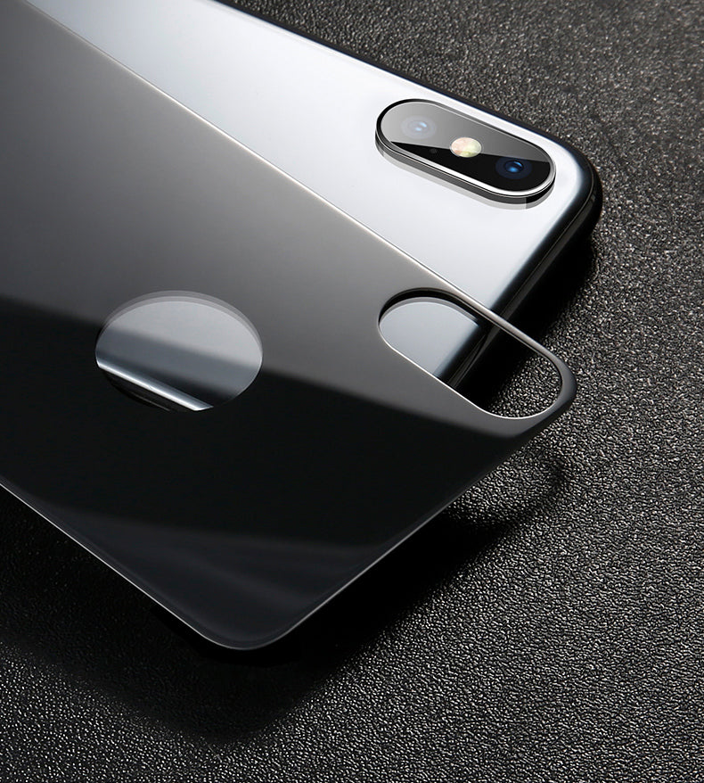 iPhone  X / Xs【康寧3D曲面滿版玻璃(背貼)】圓弧包機 三款可選：全透明 / 曜石黑 / 珍珠白