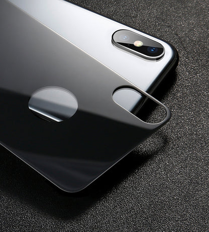 iPhone  X / Xs【康寧3D曲面滿版玻璃(背貼)】圓弧包機 三款可選：全透明 / 曜石黑 / 珍珠白