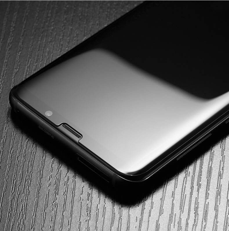 終身保固換新 UV全膠玻璃貼 S10/S10+/S10e/NOTE9/S9/S9+/NOTE8 / S8 / S8+ / s7edge【透明銀幕uv膠貼合】無彩虹紋、觸碰靈敏、可入水 (附UV燈)