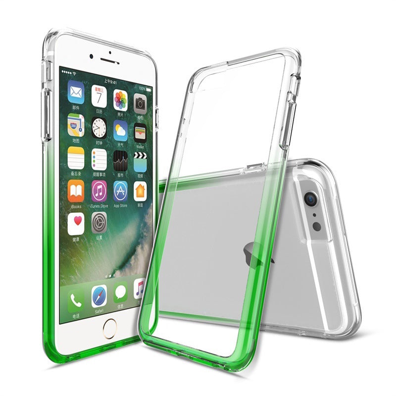 【漸層彩虹殼 Rainbow case】 iPhone 8 / 8PLUS / 7 / 7PLUS 雙層透明/防摔TPU+PC材質
