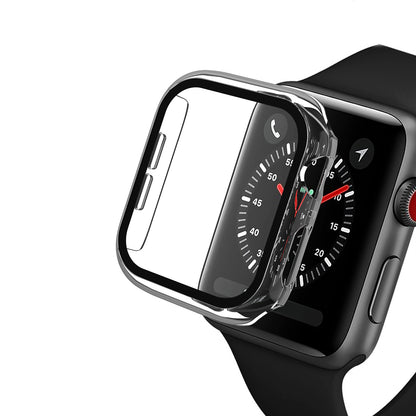 Apple Watch【透明方塊錶帶/透明鋼化玻璃錶殼】冰晶新款 觸控升級