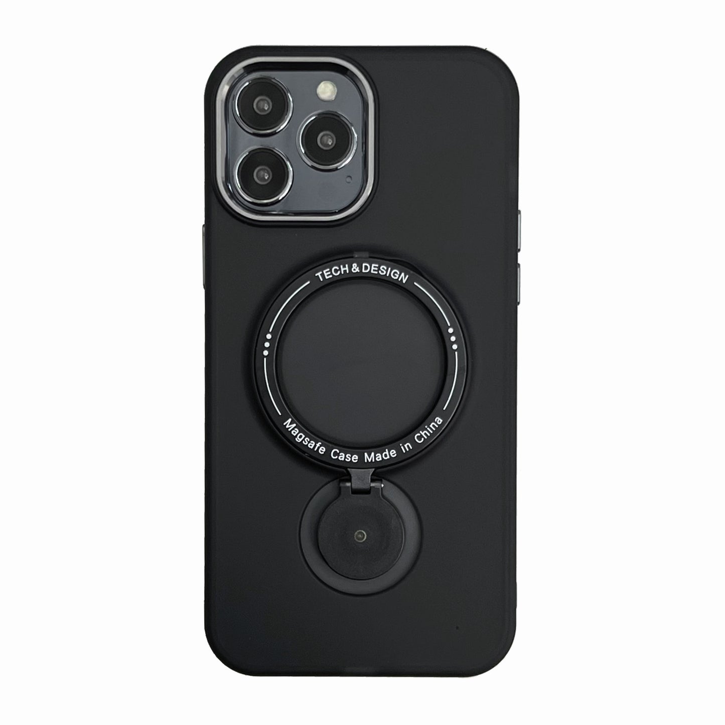 iPhone 15系列13/14/12/11系列【360°旋轉磁吸支架防摔殼】看片神器～多角度調節支架，磨砂半透magsafe磁吸保護殼  四色可選
