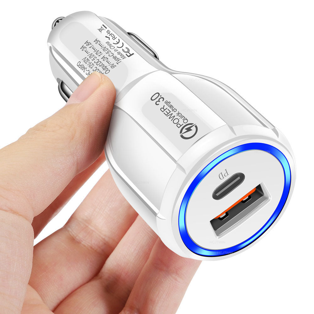 【VP吸血鬼】 PD+QC3.0（雙口）車用快充充電器！