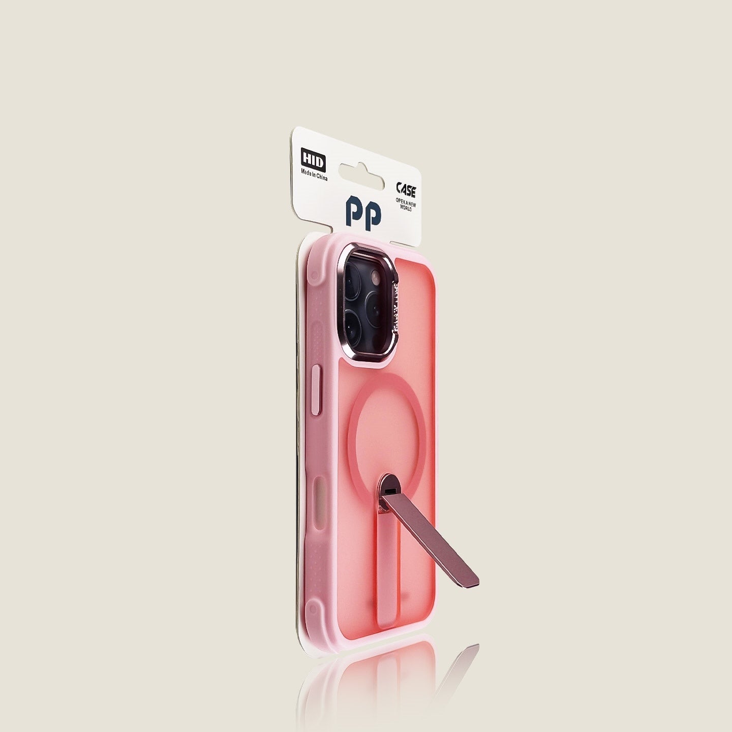 【直立旋轉支架】多巴胺超美色 iphone 雙倍增厚邊角磁吸防摔殼