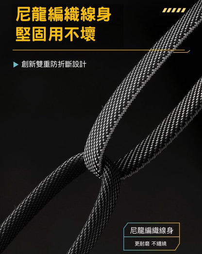 機甲風【四合一傳輸充電線】快充效能 1m/2m