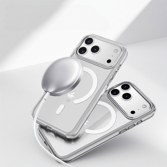 iPhone17promax磁吸透明保護殼 【增加magasafe磁力吸附】支援蘋果17系列