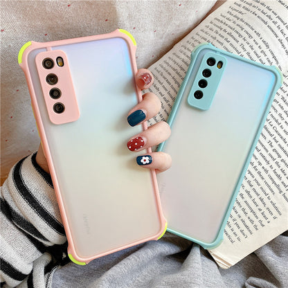 限時特價 $299 小清新【四角防摔幻彩羽盾-防護殼】精選4色～ 三星【tpu+pc軍規防摔雙材質＋耐髒磨砂】