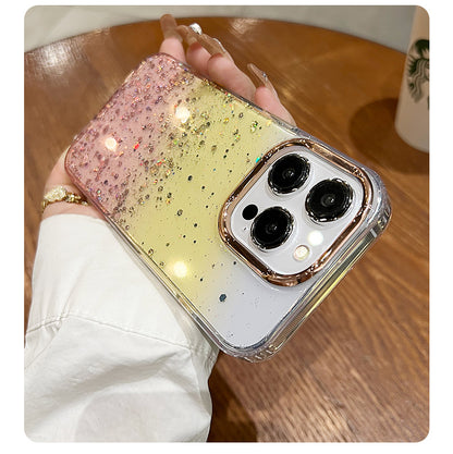 全新磁吸款【 iPhone閃耀星空 - 金屬鏡頭軟邊硬殼手機殼】  適用於 iPhone 16系列 15系列14系列13系列12系列
