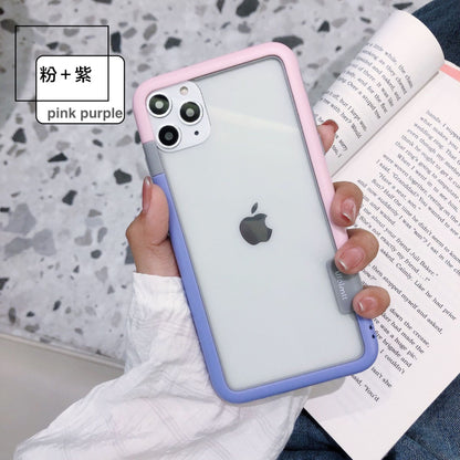 IPHONE【馬卡龍防摔邊框】雙材質厚實保護邊框，馬卡龍8色 / 支援iphone全型號
