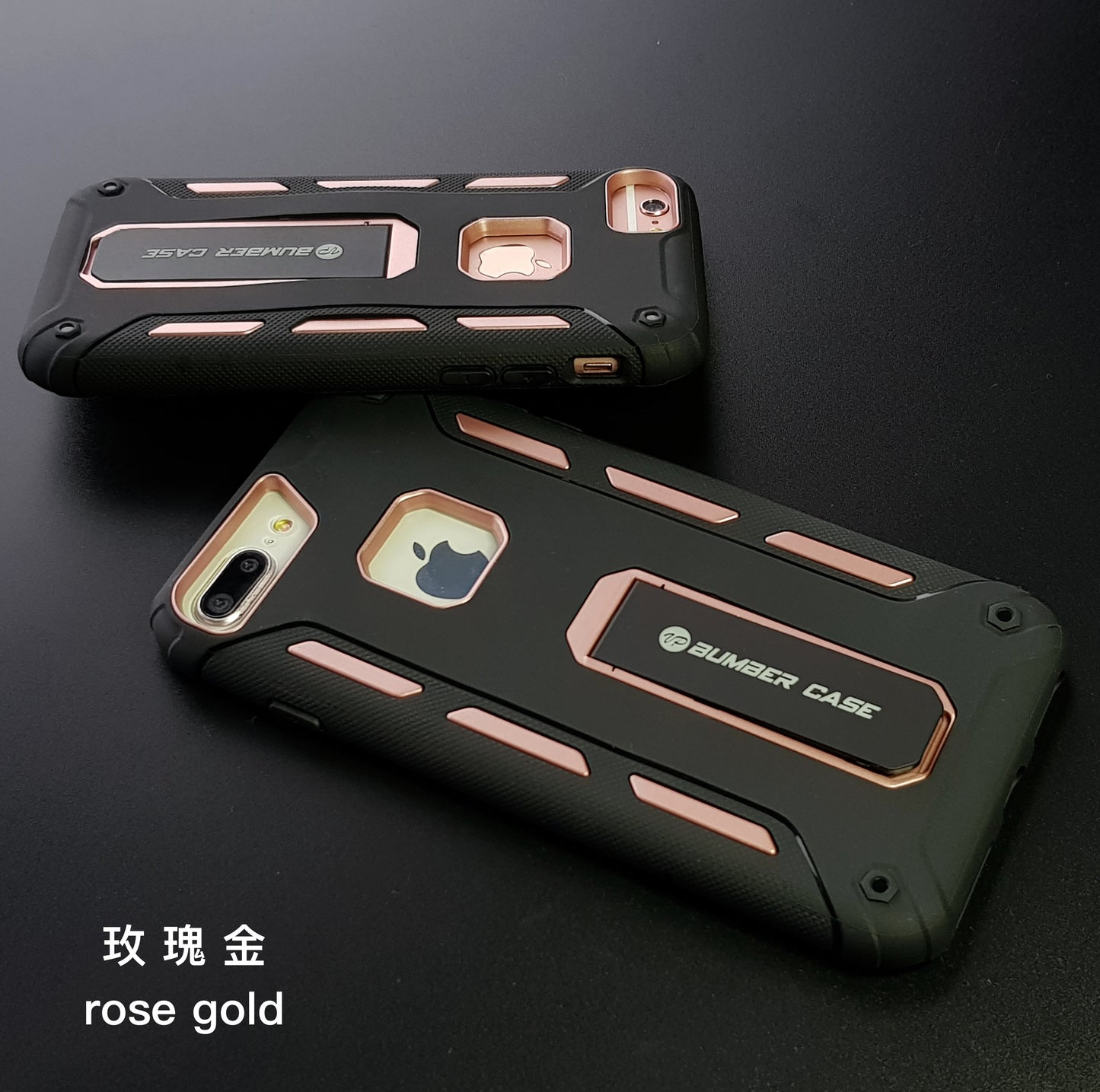 『支架airbox超值組合』iPhone 新SE/8/8+/7/7+/6/6s/6+/6s+軍規防摔殼【強效防摔，便利支架】 //內含：airbox防摔殼x1, 3d滿版玻璃貼x1, 鏡頭貼x1,home環x1