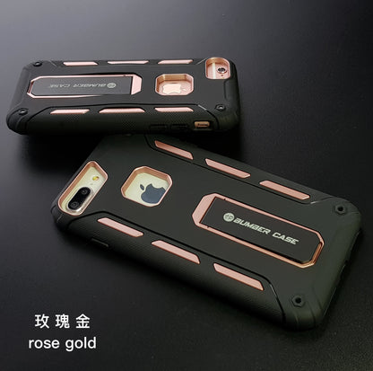 『支架airbox超值組合』iPhone 新SE/8/8+/7/7+/6/6s/6+/6s+軍規防摔殼【強效防摔，便利支架】 //內含：airbox防摔殼x1, 3d滿版玻璃貼x1, 鏡頭貼x1,home環x1