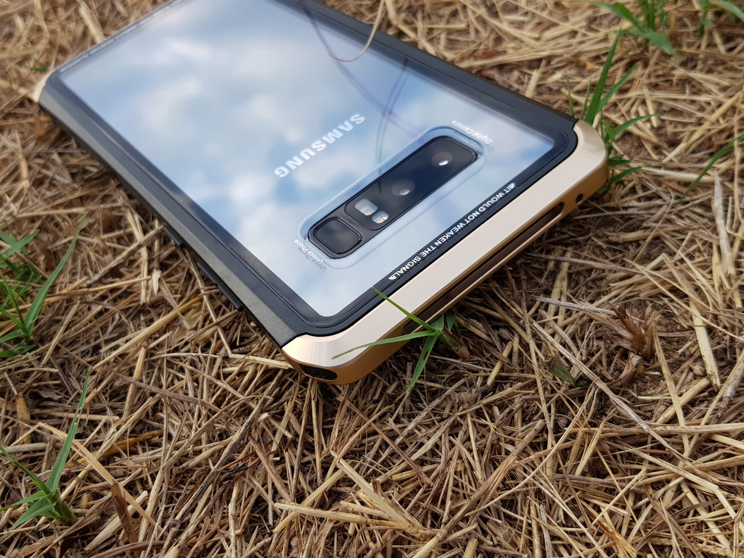 二代鋼盾 note9 / note8 【鋁合金鋼化玻璃防摔殼】免螺絲雙材質 截斷金屬 訊號無阻