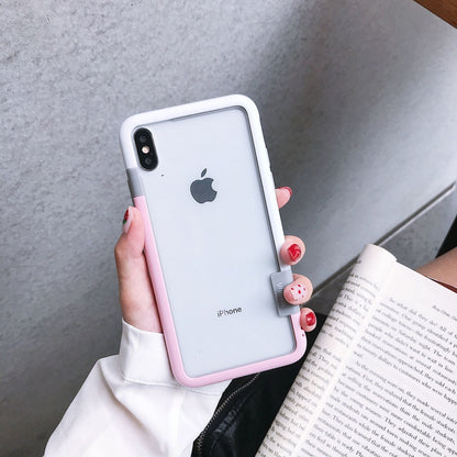 IPHONE【馬卡龍防摔邊框】雙材質厚實保護邊框，馬卡龍8色 / 支援iphone全型號