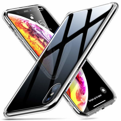 美型透明『玻璃盾』【軟邊防摔/9H鋼化玻璃背部/輕薄防指紋 】iPhone 14系列13系列 12系列11系列/SE/ Xr / Xs Max / X / Xs /7/8/7+/8+