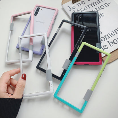三星【馬卡龍防摔邊框】雙材質厚實邊框，馬卡龍6色 / 三星多款型號