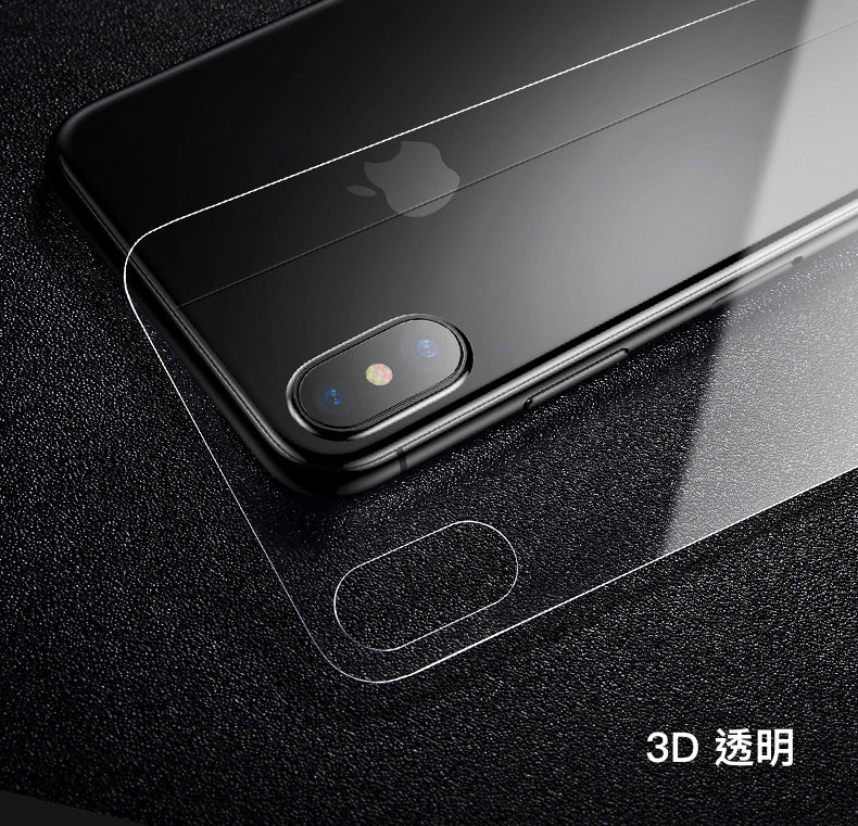 iPhone  X / Xs【康寧3D曲面滿版玻璃(背貼)】圓弧包機 三款可選：全透明 / 曜石黑 / 珍珠白