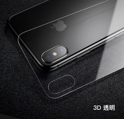 iPhone  X / Xs【康寧3D曲面滿版玻璃(背貼)】圓弧包機 三款可選：全透明 / 曜石黑 / 珍珠白