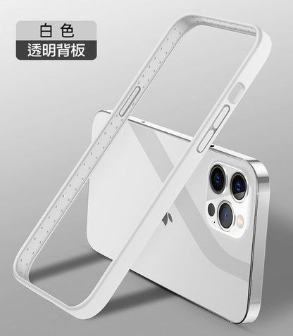 iPhone12系列 LEVEL S【極致防摔雙用盾】液態矽膠防摔雙用殼～防摔邊框＋透明背版
