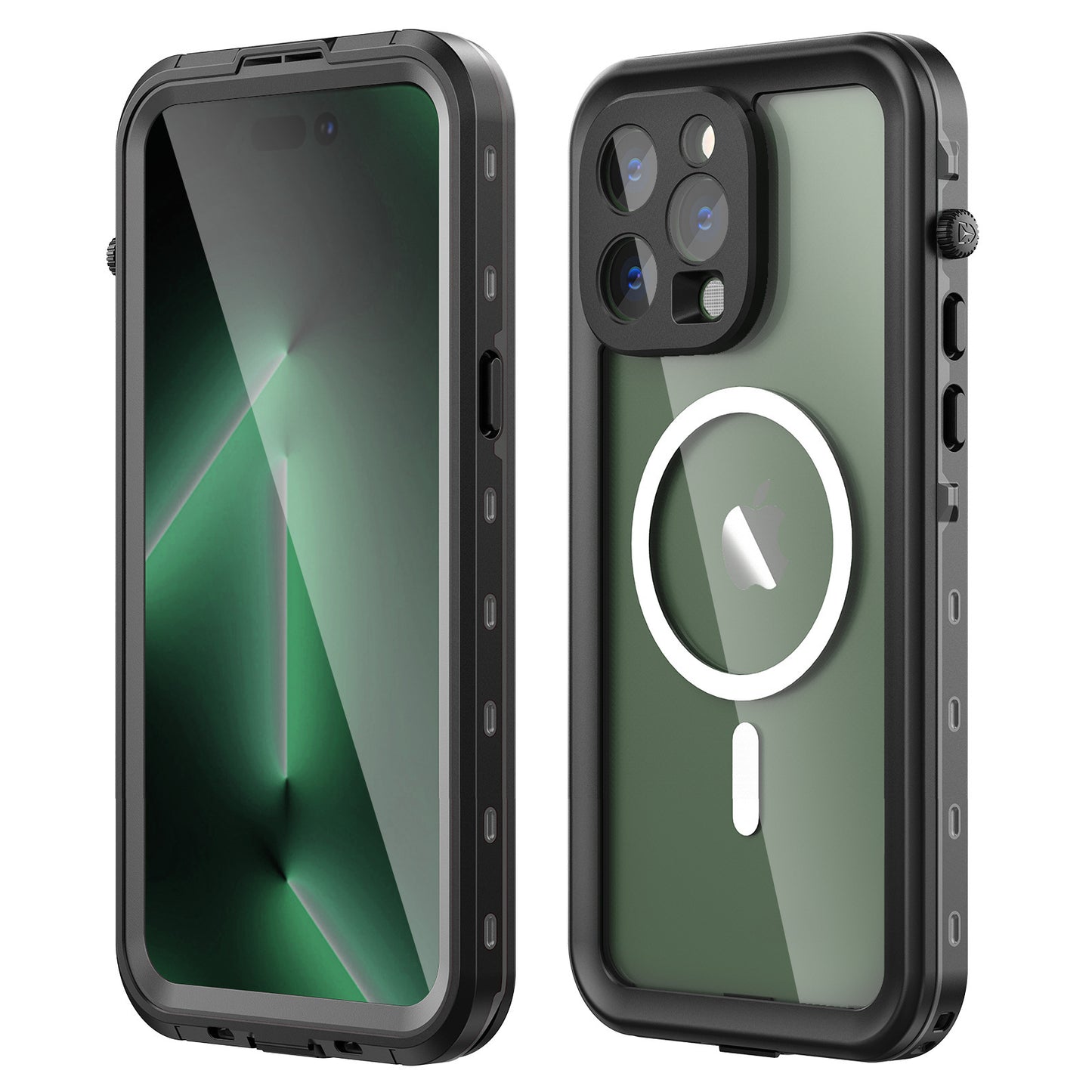 Vp吸血鬼【 magsafe磁吸防水盾】iPhone  16系列15系列14系列 全新磁吸防水殼IP68 軍規防摔+深度3公尺潛水1小時