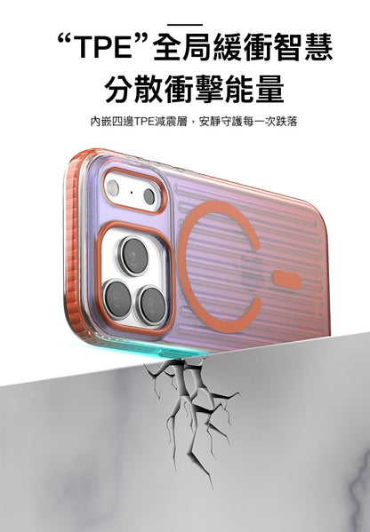 【超美漸層】TPE+PC+TPU三合一防摔殼，格柵漸層imd上色，永不掉色，不發黃