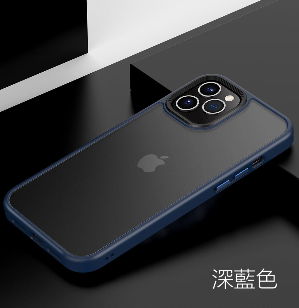 買一送一 iPhone鋁合金按鍵磨砂殼 【TPU+PC軍規防摔雙材質＋耐髒磨砂】升級鋁合金按鍵