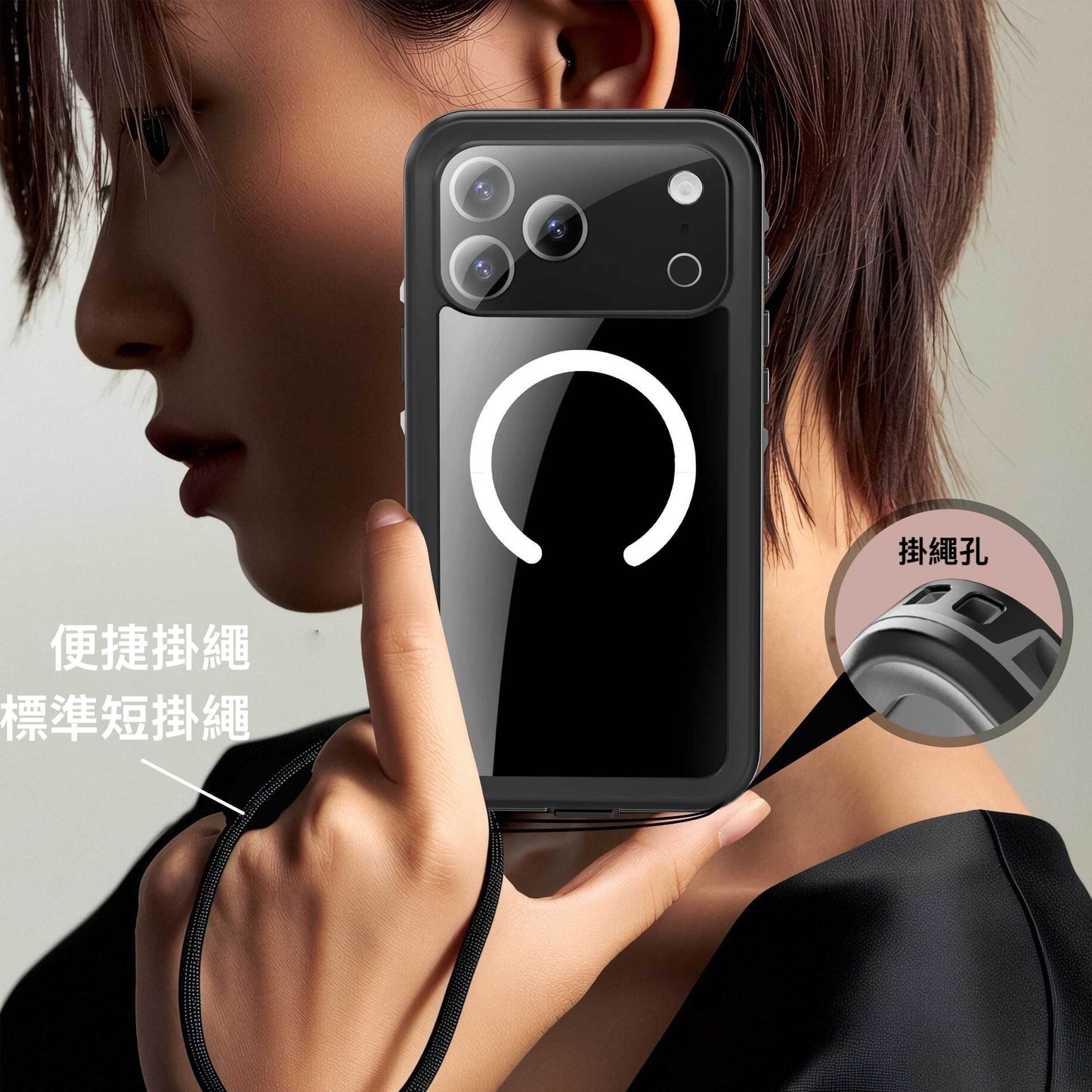 Vp吸血鬼【 magsafe磁吸防水盾】iPhone 17系列磁吸防水殼IP68 軍規防摔+深度3公尺潛水1小時