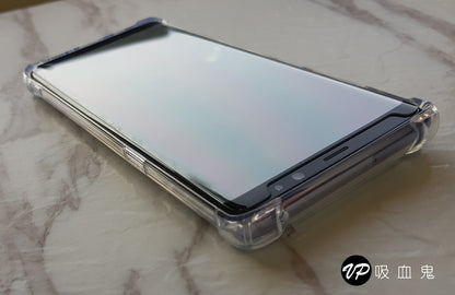 NOTE9/NOTE8 【四角強化防摔殼超值組合】  超強防摔，四角強效防摔殼＋3D內縮滿版玻璃保護貼＋鏡頭保護套