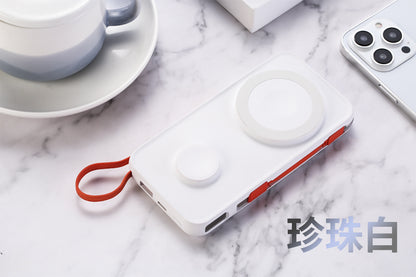 特價 KS20雙色無敵 22.5W磁吸行動電源 手錶、手機可用 雙向快充 磁吸行動電源10000mAh容量