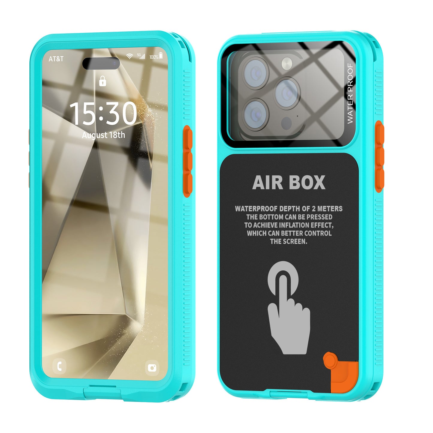 Vp吸血鬼防水殼【 全新進化觸控版本】AIRBOX防水殼6.1/6.7通用版 IP68 軍規防摔+深度2公尺潛水1小時